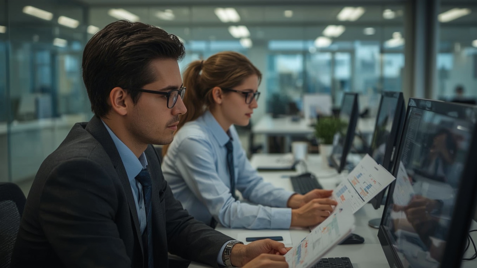 Expert en audit financier analysant des données